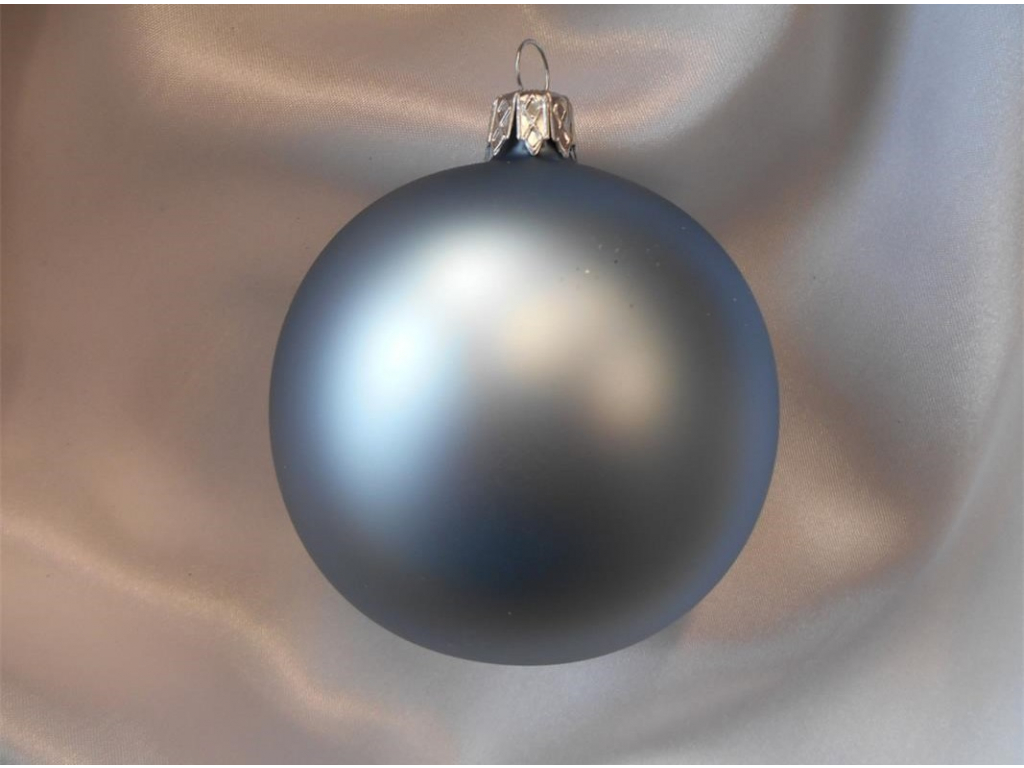 Velká vánoční koule 4 ks - modrá matná
