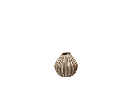 Váza 15 cm Broste WIDE - šedohnědá