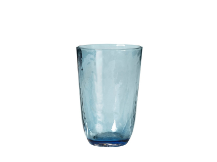 Sklenice 400 ml Broste HAMMERED - modrá