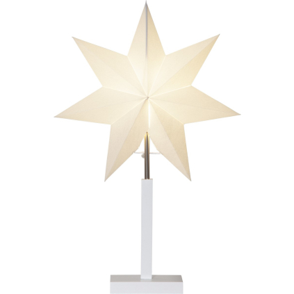 Stolní lampička STAR TRADING Karo 55 cm - bílá