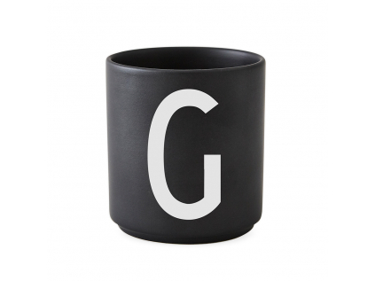 Porcelánový hrnek G DESIGN LETTERS - černý