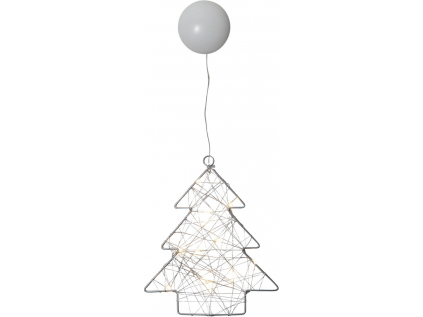 Závěsná drátěná dekorace stromku STAR TRADING Wiry - stříbrná