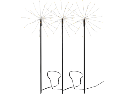 Venkovní dekorace 3 ks STAR TRADING Firework- černá