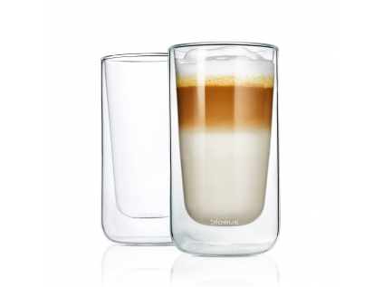 Termosklenička na café latte Blomus NERO, 2 ks