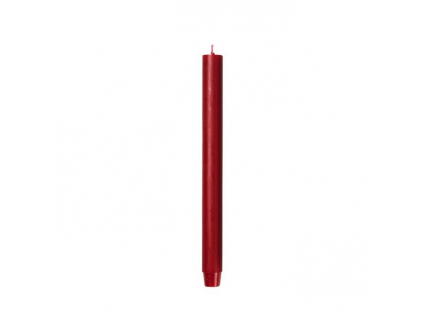 Dlouhá svíčka průměr 2,6 cm doba hoření 18 h Broste RUSTIC - červená