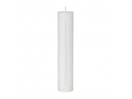 Adventní svíčka s čísly Broste RUSTIC - bílá