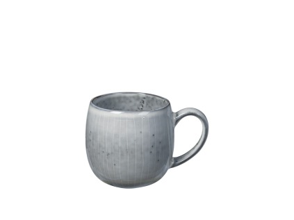 Kameninový hrnek s uchem 450 ml Broste NORDIC  - šedomodrý