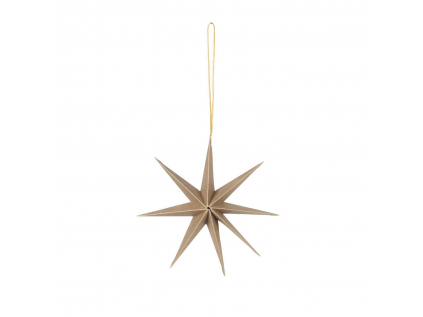 Závěsná vánoční dekorace průměr 15 cm Broste STAR-S - přírodní