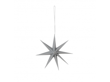 Závěsná vánoční dekorace průměr 15 cm Broste STAR-S - stříbrná