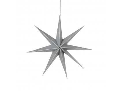 Závěsná vánoční dekorace průměr 50 cm Broste STAR -L - stříbrná