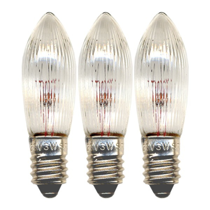 Sada 3 ks náhradní žárovky E10 55V Star Trading Spare Bulb - průhledná