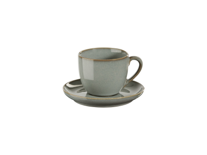 Šálek s podšálekm na espresso 90 ml SAISONS EUCALYPTUS ASA Selection - modrozelený