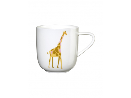 Porcelánový hrnek s uchem s motivem žirafy 250 ml KIDS ASA Selection - bílý