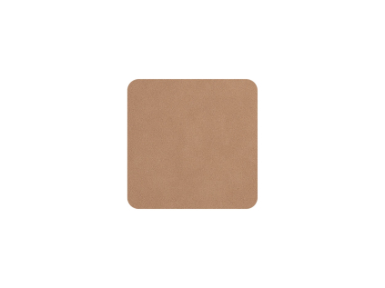 Sada 4 ks podtácků z imitace kůže 10x10 cm SOFT LEATHER ASA Selection - světle hnědá