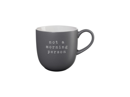 Porcelánový hrnek s uchem 350 ml HEY ASA Selection - tmavě šedý