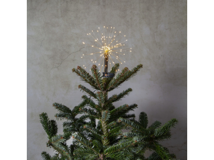 Vánoční LED hvězda na stromeček výška 27 cm Star Trading Firework - stříbrná