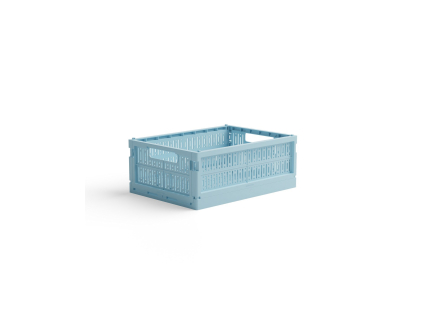 Skládací přepravka midi Made Crate  - crystal blue
