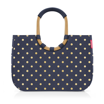 Nákupní taška Reisenthel Loopshopper L Frame Metallic dots blue