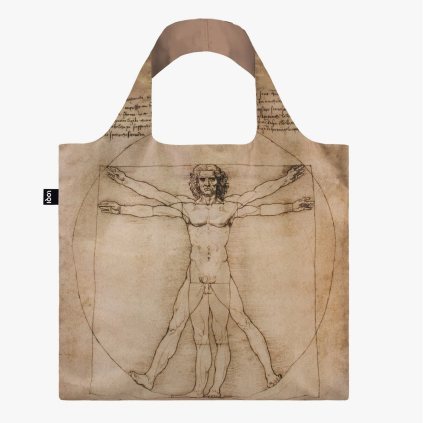 Skládací nákupní taška LOQI LEONARDO DA VINCI The Vitruvian Man