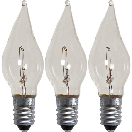 Sada 3 ks náhradní LED žárovka E10 a 34V Star Trading Spare Bulb - čirá
