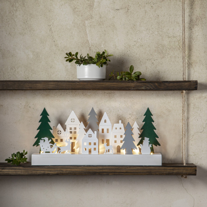 Vánoční LED dekorace výška 37 cm Star Trading Puzzel - vícebarevná