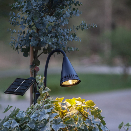 Solární LED osvětlení výška 34 cm Star Trading Powerspot - černé