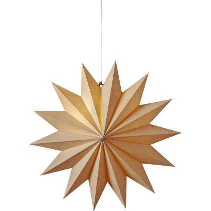 Vánoční papírová hvězda průměr 60 cm Star Trading Plain - béžová