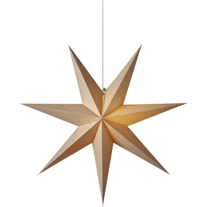 Vánoční papírová hvězda průměr 75 cm Star Trading Plain - béžová