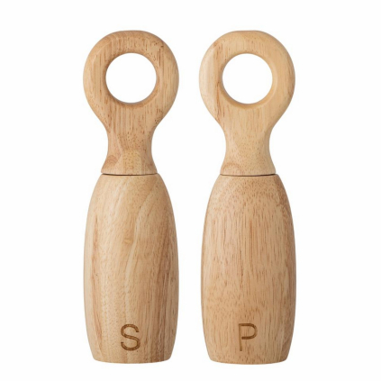 Sada 2 ks mlýnků na sůl a pepř výška 21 cm MARTIM Bloomingville- přírodní