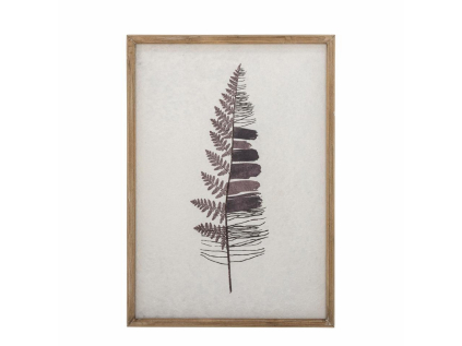 Obraz v dřevěném rámu 61x43 cm CORVAL Bloomingville - přírodní