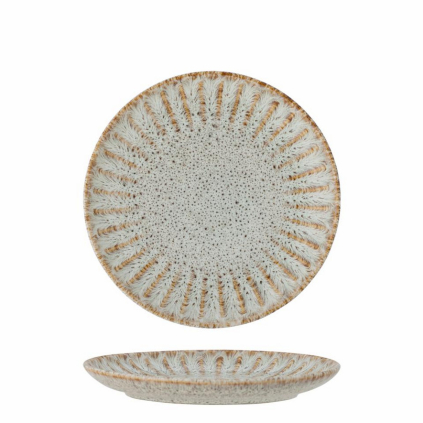 Mělký talíř z kameniny průměr 21 cm FLEUR Bloomingville - přírodní