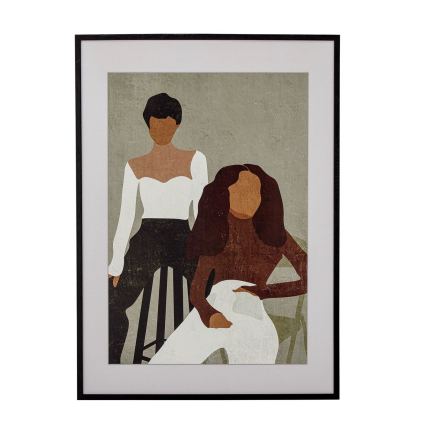 Dekorativní obraz v rámu 52x72 cm LILIAN Bloomingville - černý