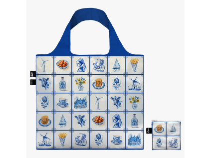 Skládací nákupní taška LOQI DELFT Heritage