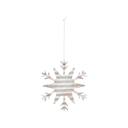 Kovová vánoční ozdoba průměr 11,7 cm ICE SNOWFLAKE House Doctor - stříbrná
