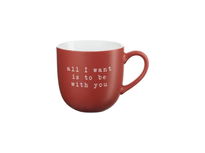 Porcelánový hrnek s uchem 350 ml HEY ASA Selection - červený