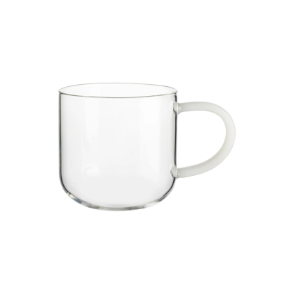 Skleněný hrnek s uchem 400 ml COPPA GLASS ASA Selection - bílý