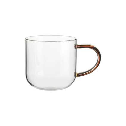 Skleněný hrnek s uchem 400 ml COPPA GLASS ASA Selection - hnědý