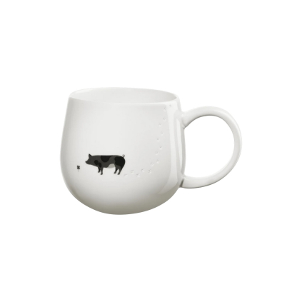 Porcelánový hrnek 400 ml MAGU FOOTPRINTS PIG ASA Selection - bílý