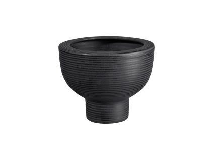 Kameninový květinář výška 15,5 cm MIDORO ASA Selection - černý