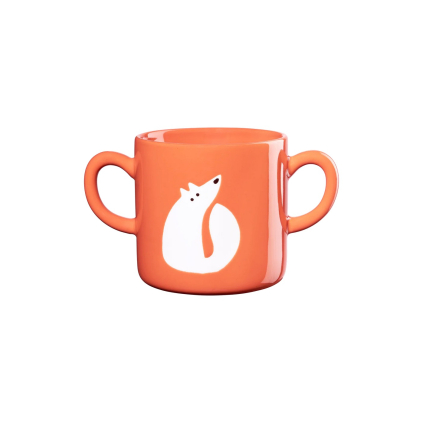 Porcelánový hrnek s uchem 250 ml liška KIDS ASA Selection - oranžový