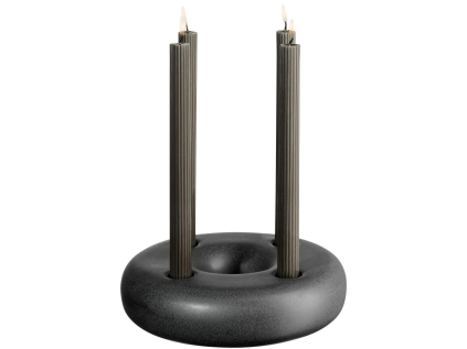 Kameninový svícen průměr 22 cm ASA Selection - černý