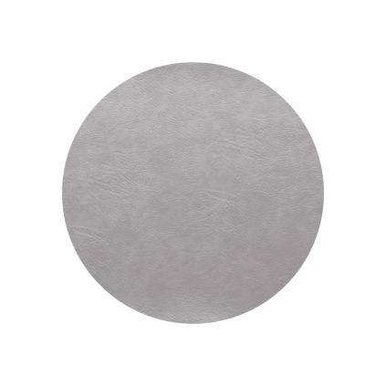 Kulaté prostírání imitace kůže průměr 38 cm VEGAN LEATHER ASA Selection - světle šedé