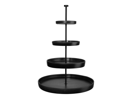 Keramický čtyřpatrový etažér výška 61 cm GRANDE ASA Selection - černý