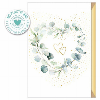 Ražené svatební přání s obálkou Artebene Eucalyptus