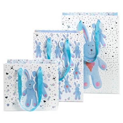 Dárková taška set 3 vel. Artebene Teddy Blue