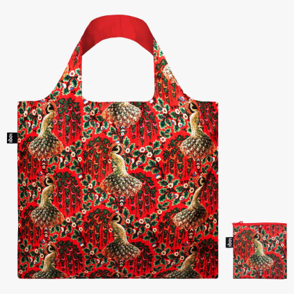 Skládací nákupní taška LOQI DECORATIVE AR Peacock Power
