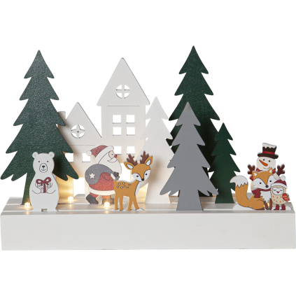 Vánoční LED dekorace výška 16,5 cm Star Trading Puzzle - barevná