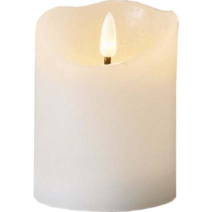 LED svíčka výška 10 cm Star Trading Flamme Rustic - bílá