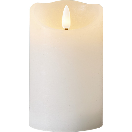 LED svíčka výška 12,5 cm Star Trading Flamme Rustic - bílá