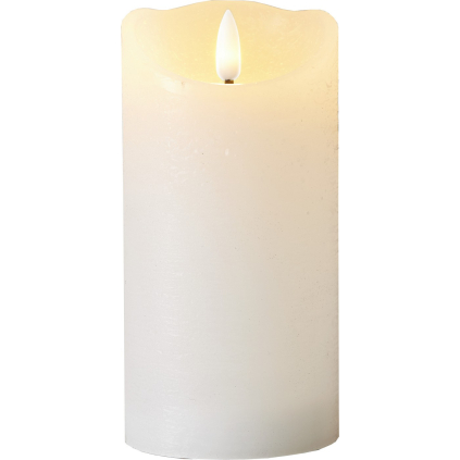 LED svíčka výška 15 cm Star Trading Flamme Rustic - bílá